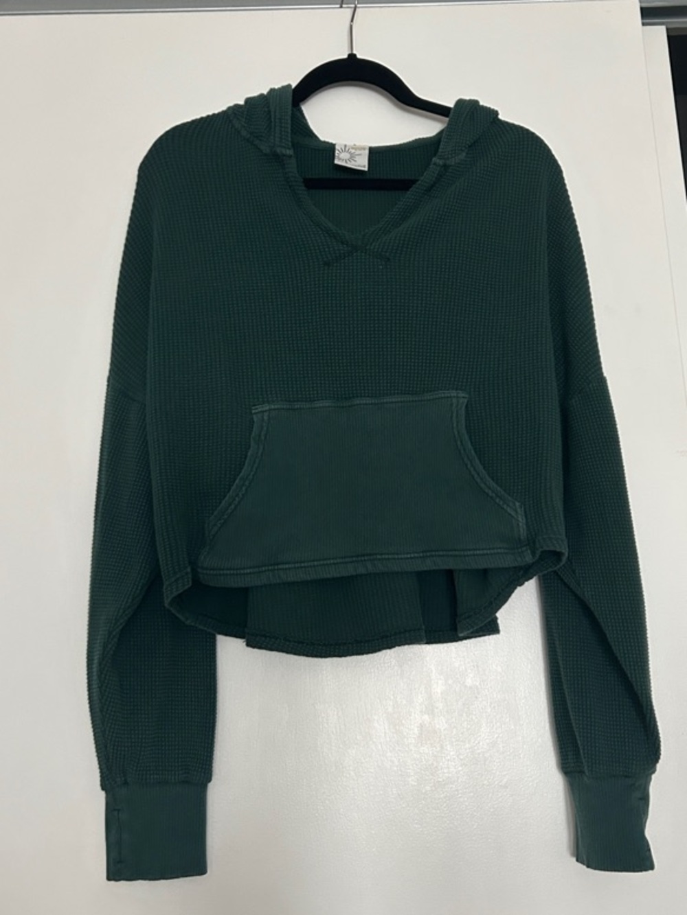 Offline by Aerie Cropped Waffle Hoodie